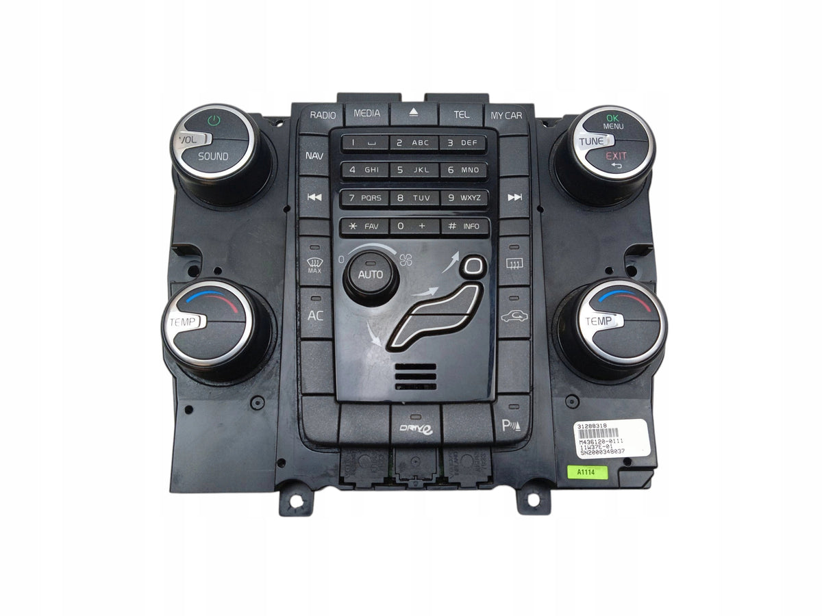 AIR CONDITIONING RADIO PANEL VOLVO V60 AND S60 II (2010-2013) 31288318 EUROPE