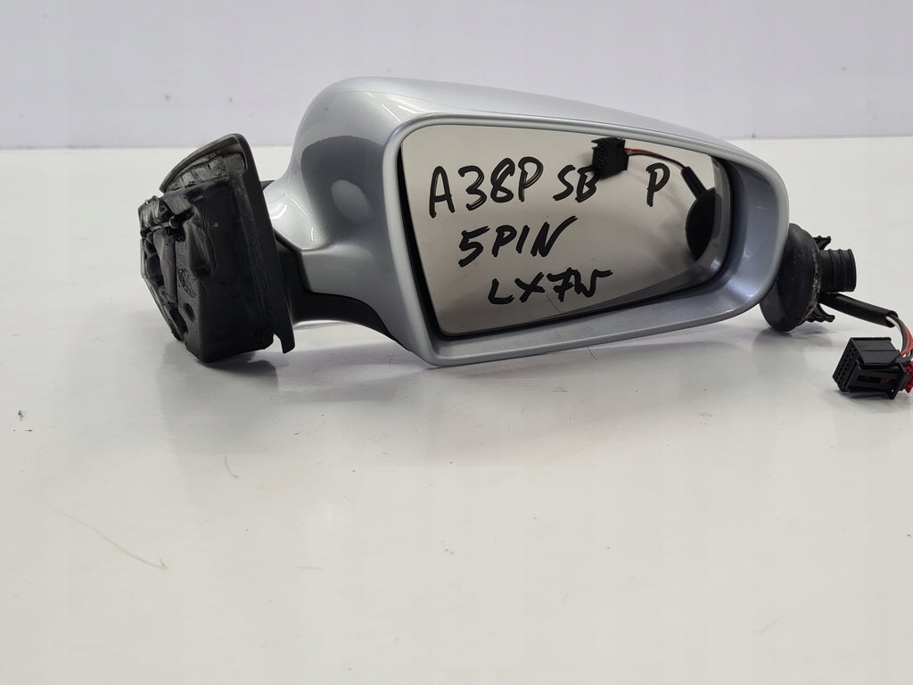 AUDI A3 8P 5D 07R MIRROR RIGHT 5PIN LX7W ENGLISH