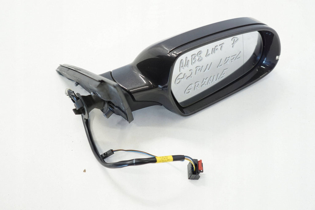 AUDI A4 B8 LIFT 12R MIRROR RIGHT 8PIN 6+2PIN ENGLISH LZ7L