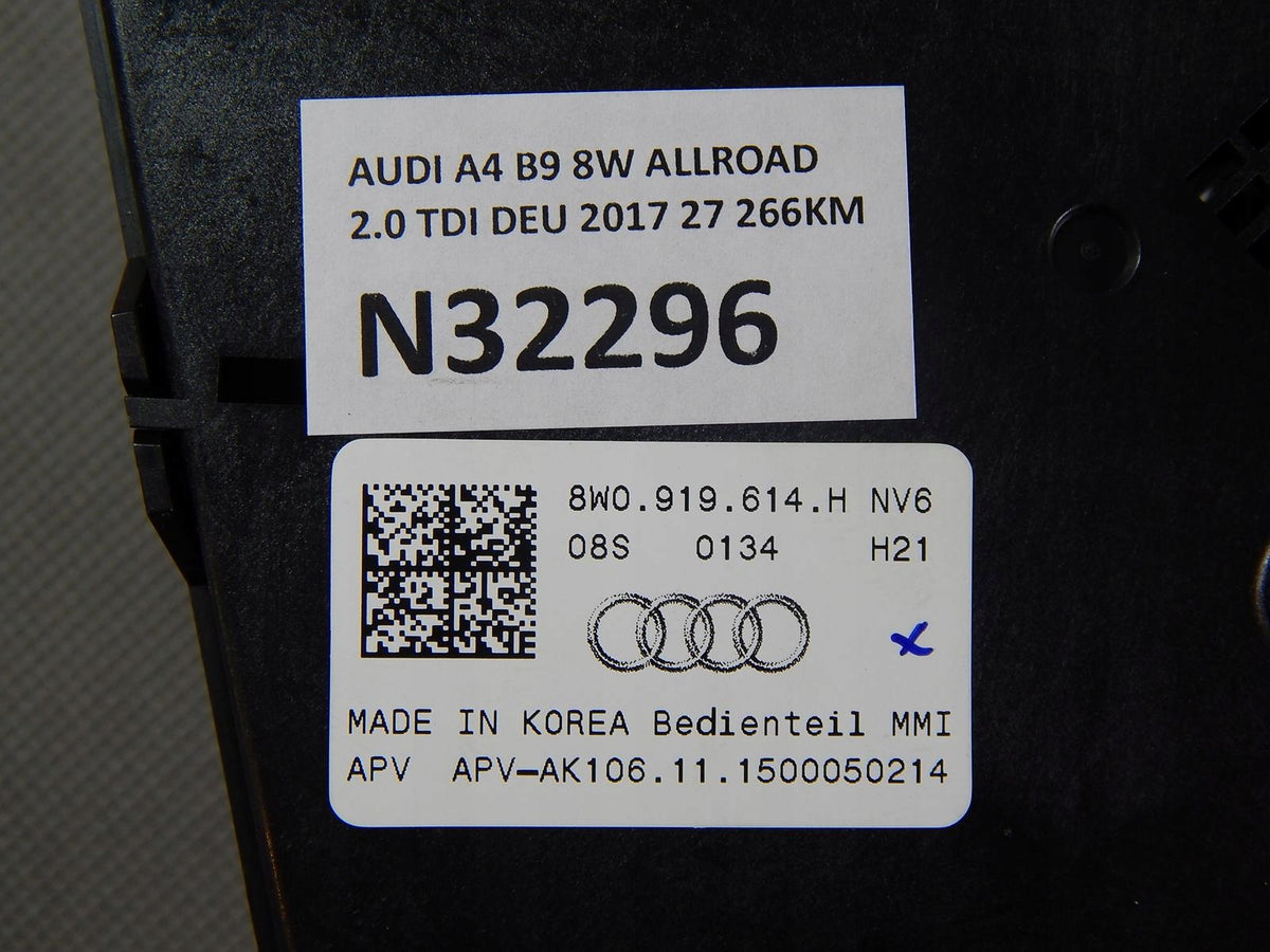 AUDI A4 B9 CONTROL PANEL MMI 8IN0919614H