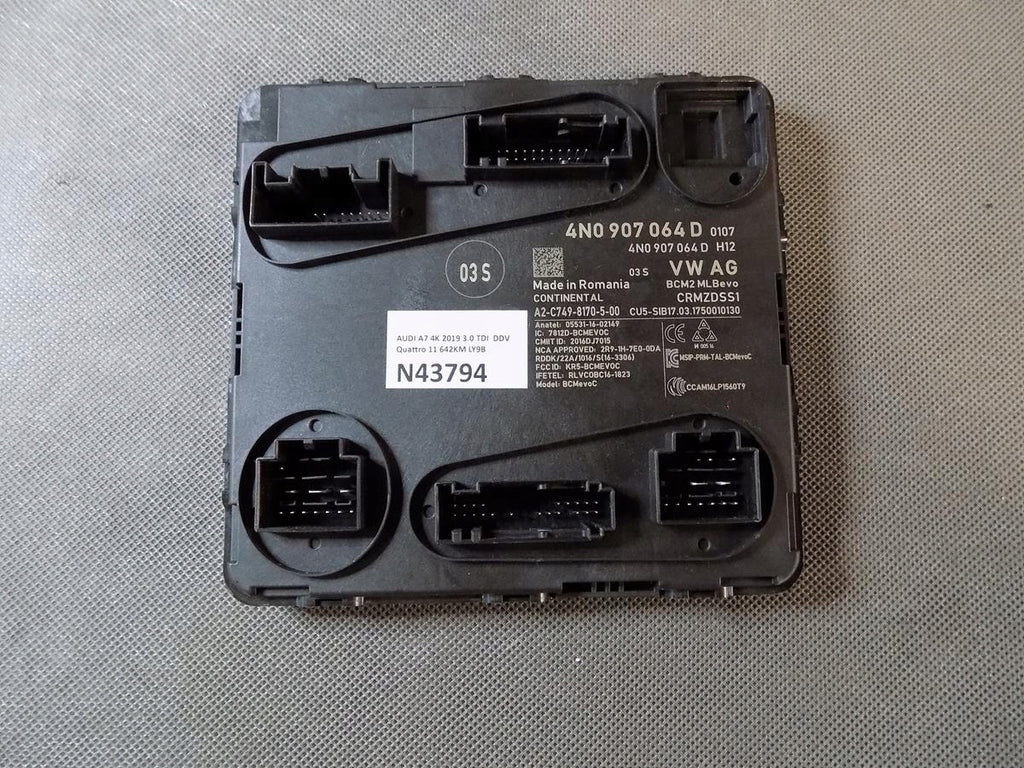 AUDI A7 4K COMFORT MODULE BCM 4N0907064D