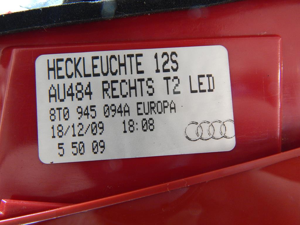 AUDI RS5 8T LAMP RIGHT REAR LED FLAP 8T0945094A