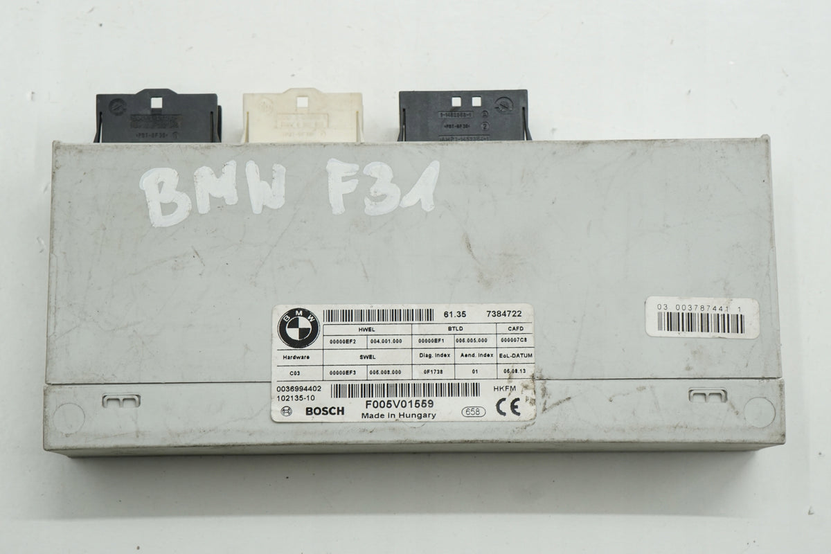 BMW 3 F31 TAILGATE CONTROLLER MODULE 7384722