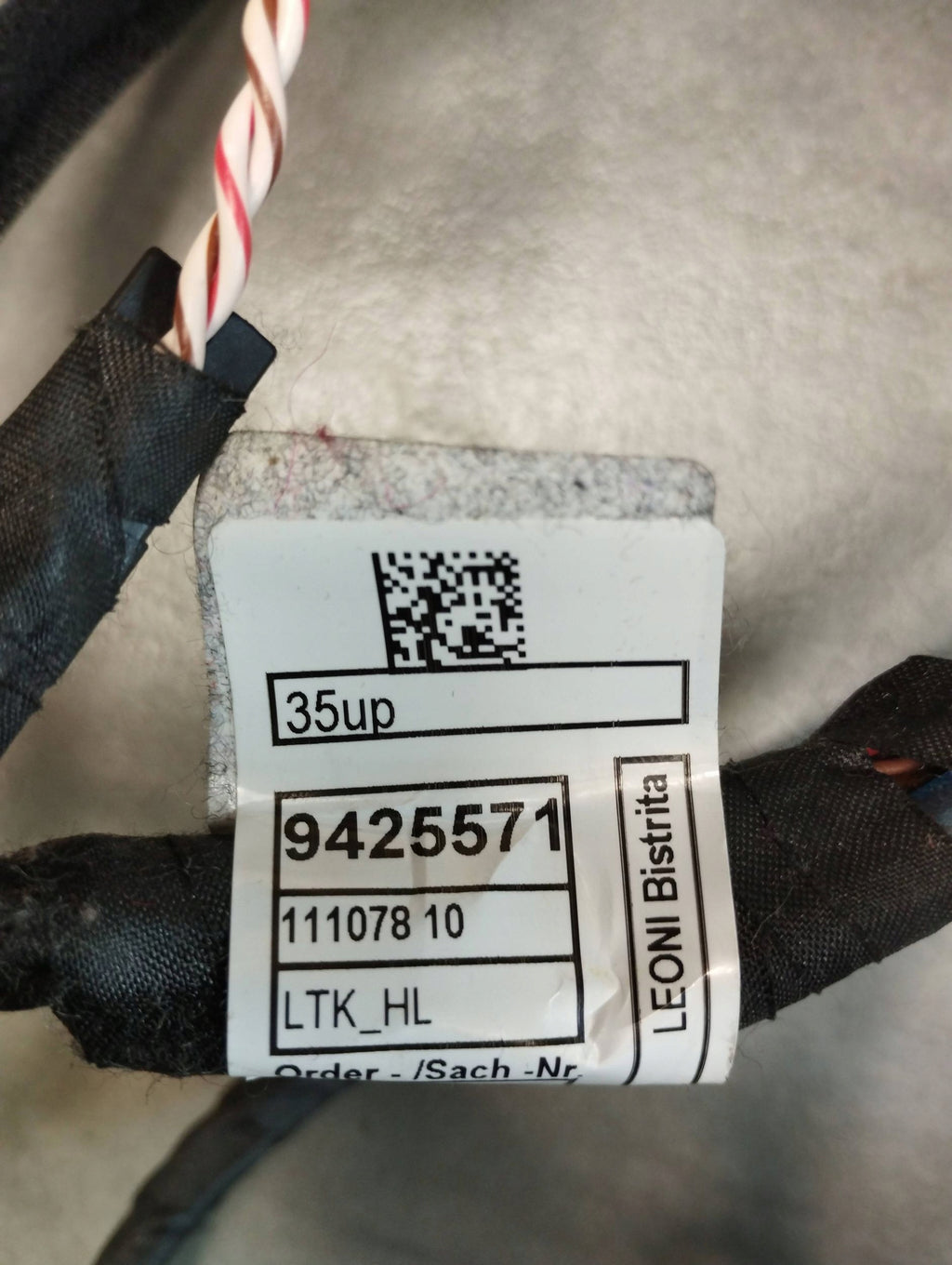 BMW 7 G11 DOOR HARNESS LEFT REAR 9425571 SOFT CLOSE