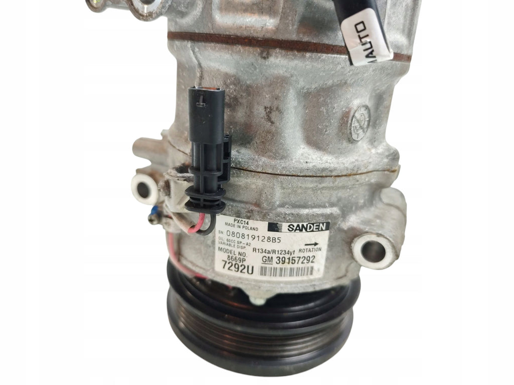 COMPRESSOR AIR CONDITIONING COMPRESSOR OPEL INSIGNIA B ASTRA K V 39157292