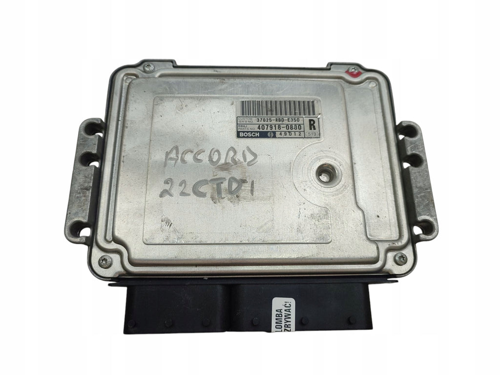 COMPUTER ENGINE CONTROLLER HONDA ACCORD VII 7 2.2 I-CTDI 37820-RBD-E71