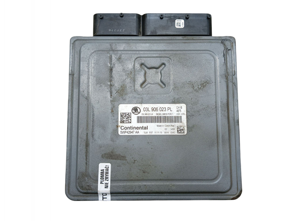COMPUTER ENGINE CONTROLLER SKODA RAPID (2012-2017) 1.6 TDI 90KM 03L906023PL