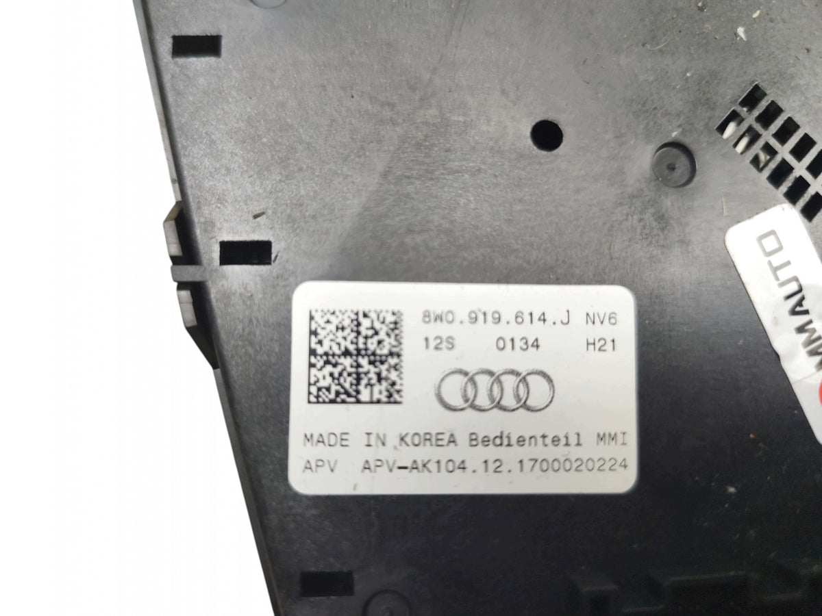 CONTROL PANEL MMI NAVIGATION RADIO AUDI A4 B9 (2015-2019) 8W0919614J