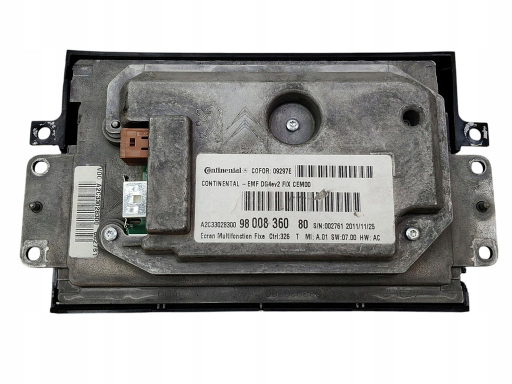 DISPLAY RADIO NAVIGATION GPS CITROEN DS4 C4 II B7 9800836080
