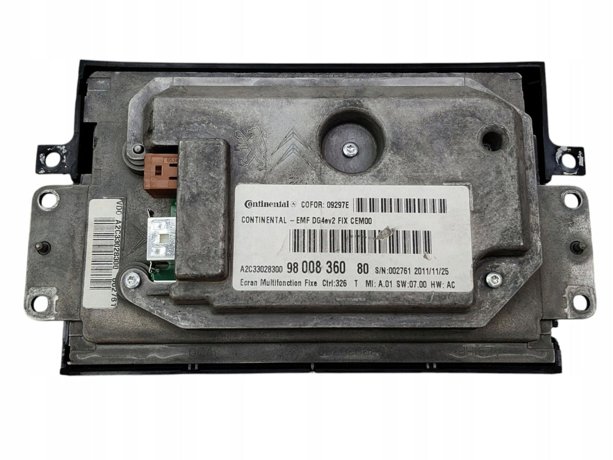 DISPLAY RADIO NAVIGATION GPS CITROEN DS4 C4 II B7 9800836080
