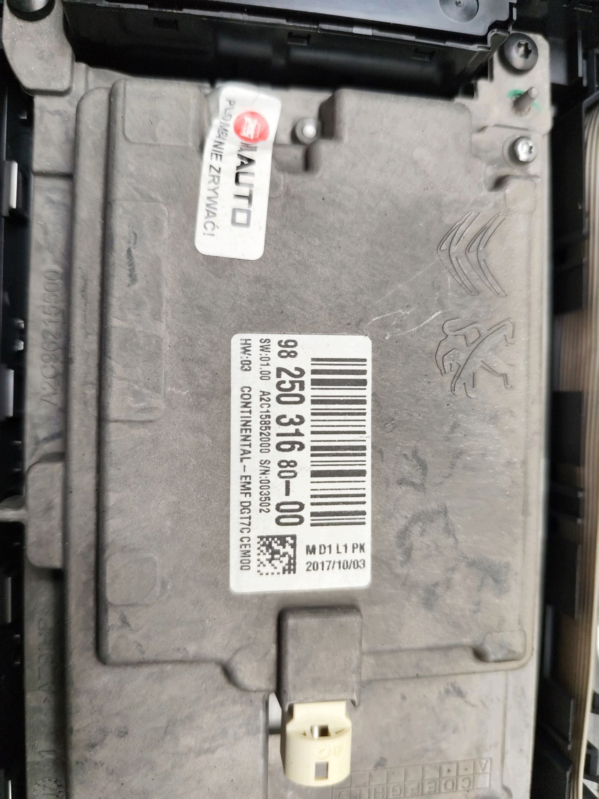 DISPLAY RADIO NAVIGATION SCREEN GPS PROACE II JUMPY EXPERT III 9825031680
