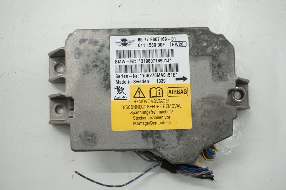 MINI COOPER R55 R56 SENSOR AIRBAG MODULE 9807169