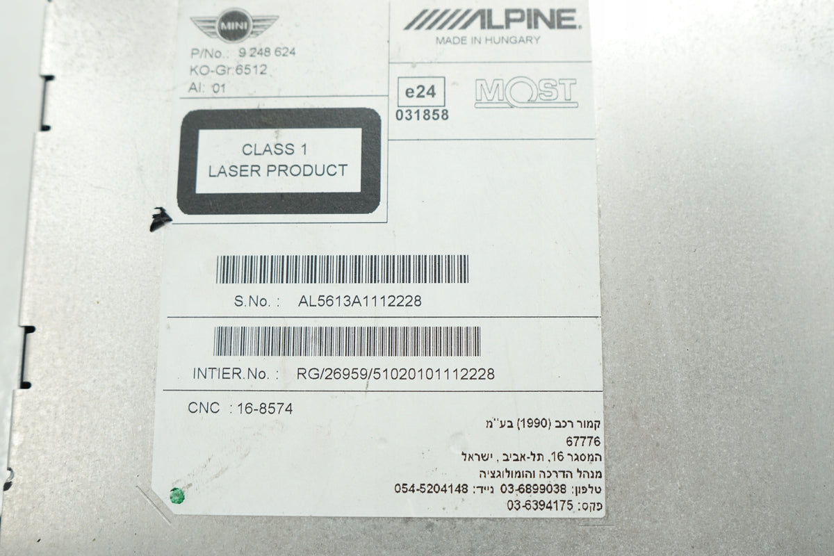 MINI COOPER R56 R57 LCI RÁDIO CD NAVIGACE GPS 9248624