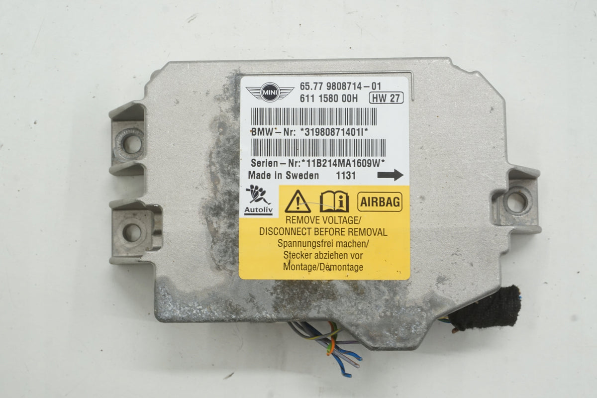 MINI R56 LCI CAPTEUR D'AIRBAG 9808714 MODULE