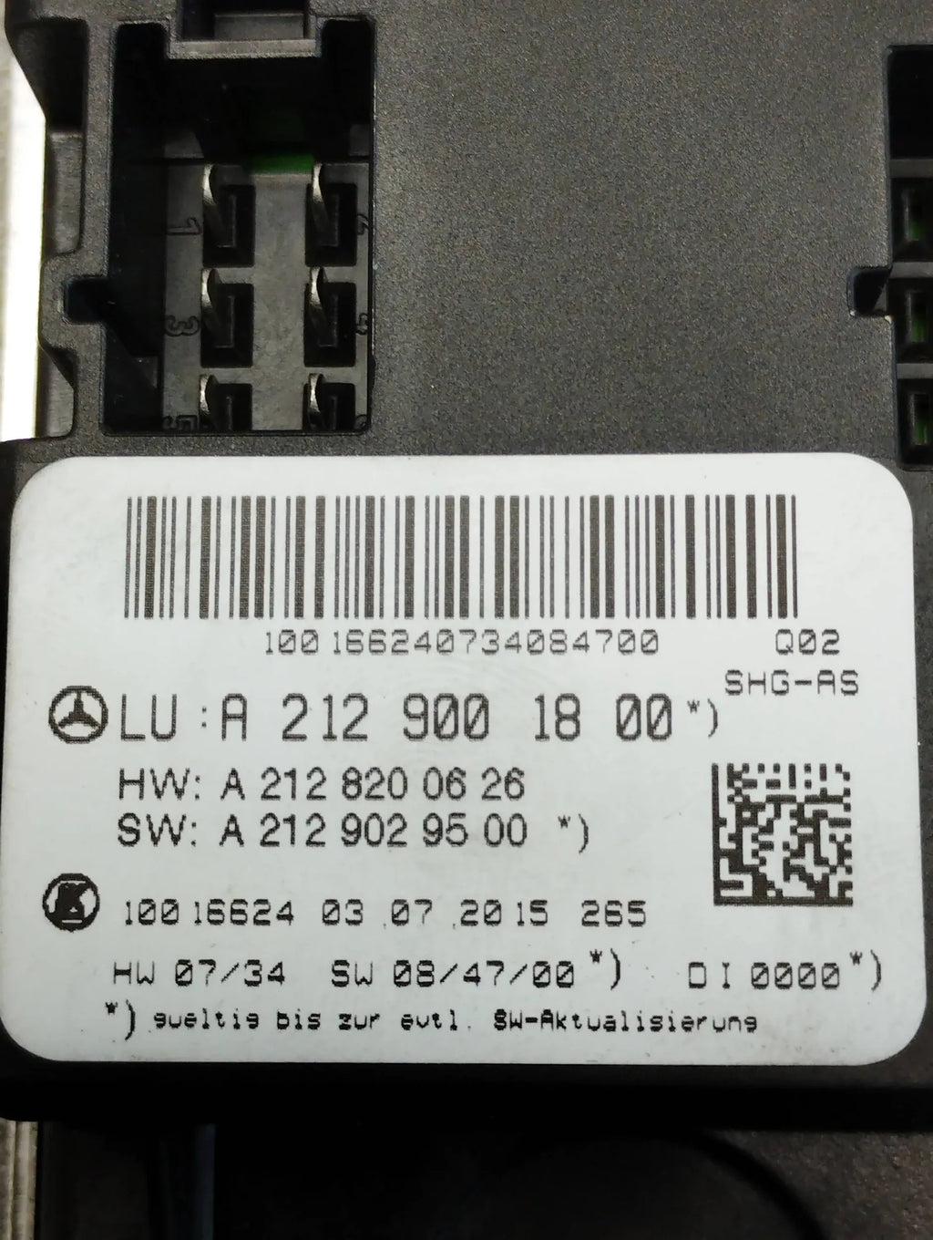 Mercedes-Benz CLS C218 SEAT HEATING MODULE A2129001800