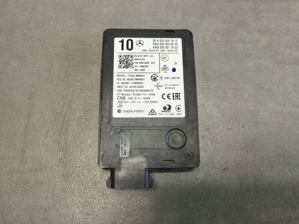 Mercedes-Benz E W213 RADAR SENSOR REAR A0009051812