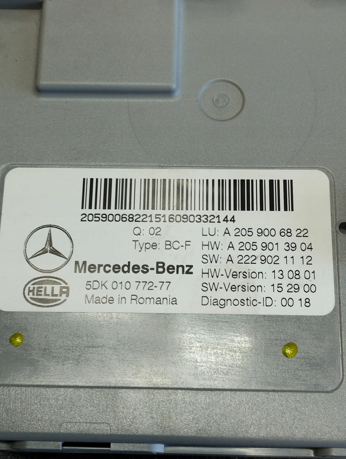Mercedes-Benz GLC X253 COMFORT MODULE A2059006822