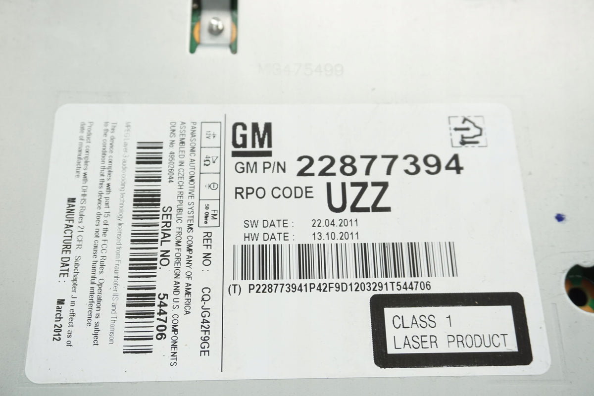 OPEL ASTRA J IV ΡΑΔΙΟ CD 22877339