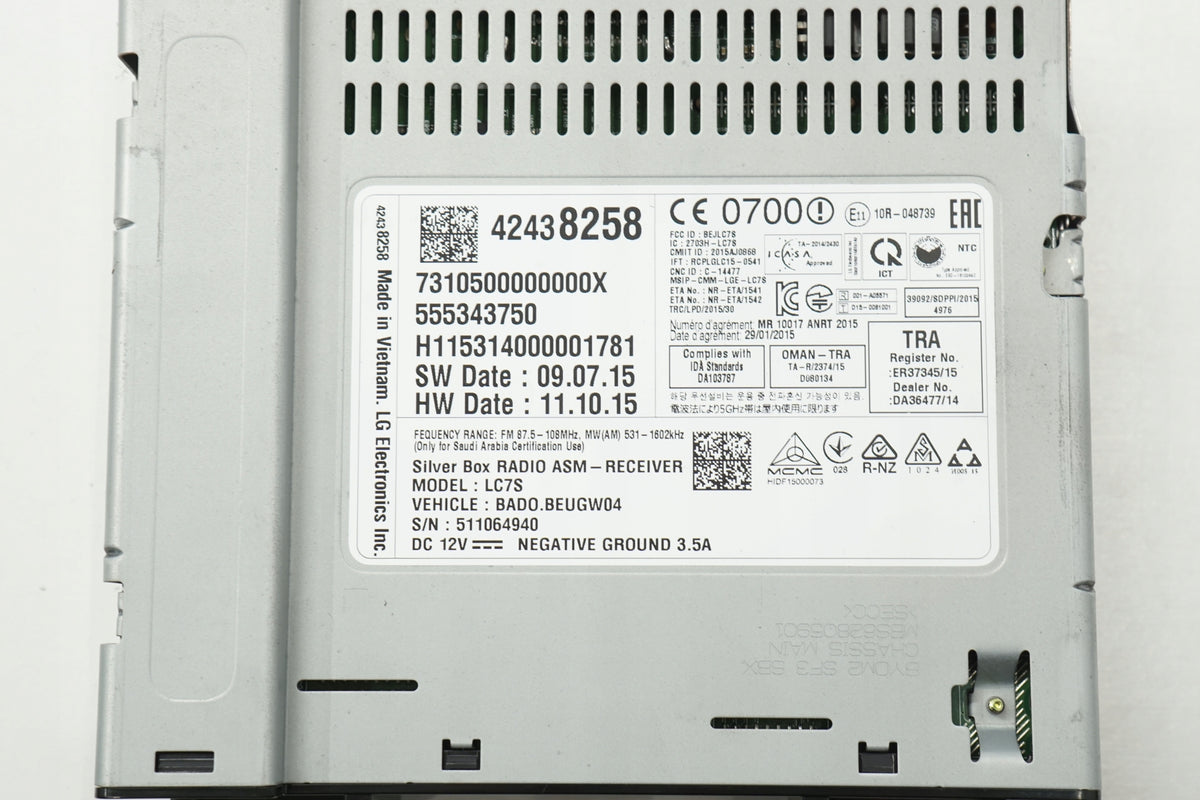 OPEL ASTRA K V 16R MODULE CONTROLLER RADIO 42438258
