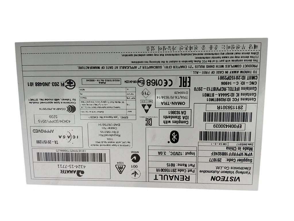 RADIO NAVIGATION RENAULT MEGANE IV 4 281159301R