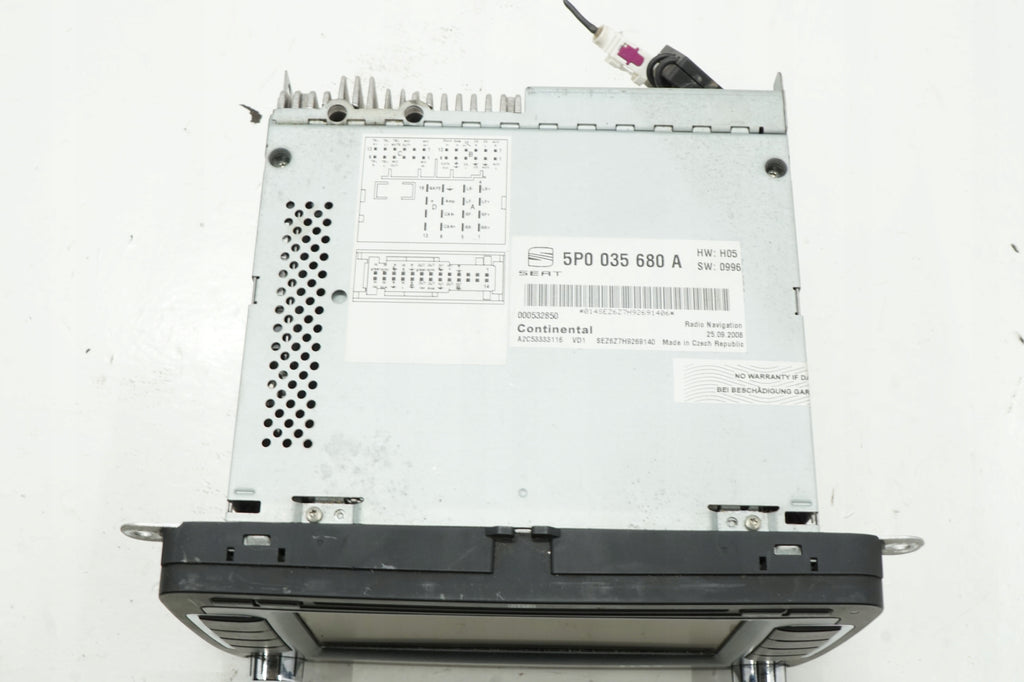 SEAT ALTEA XL 08R RADIO CD CODE 5P0035680A