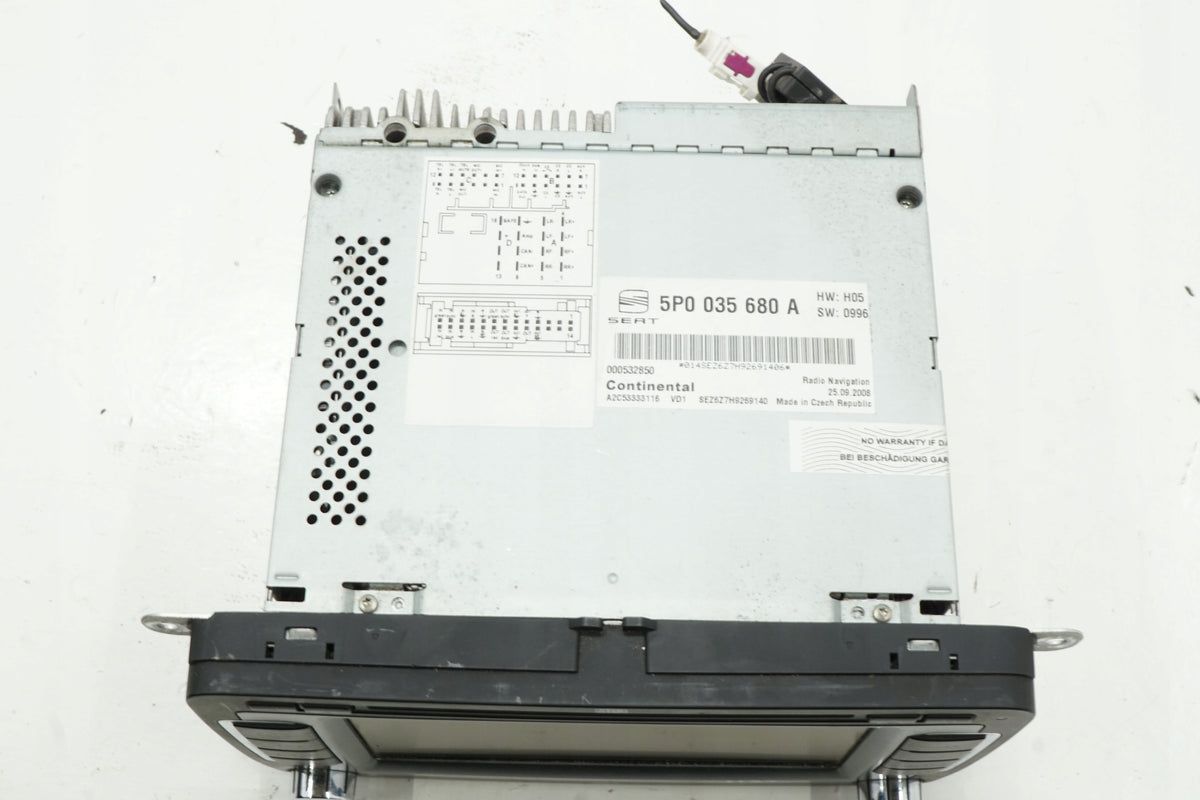 SEAT ALTEA XL 08R RADIO CD CODE 5P0035680A