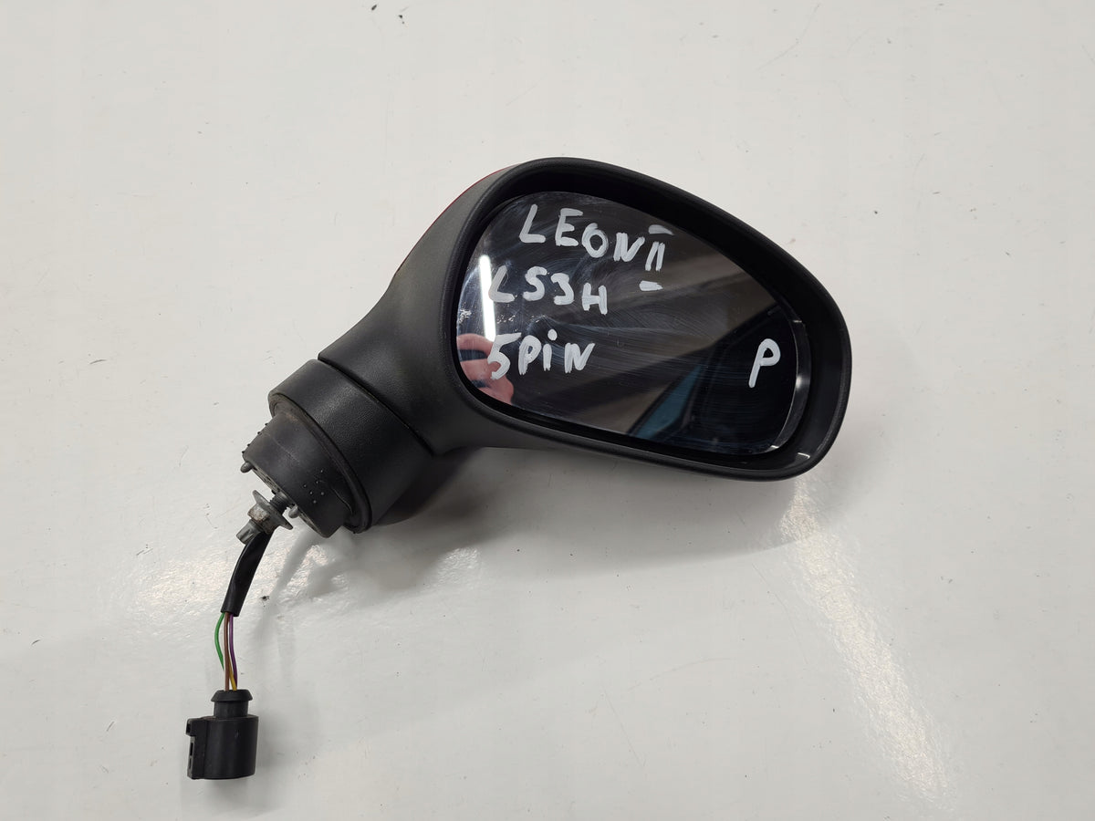 SEAT LEON II MIRROR RIGHT 5PIN LS3H ENGLISH