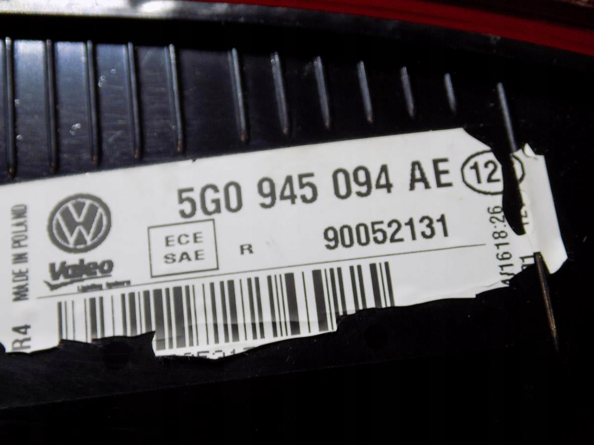 VW GOLF VII 7 LAMP RIGHT REAR 5G0945094AE