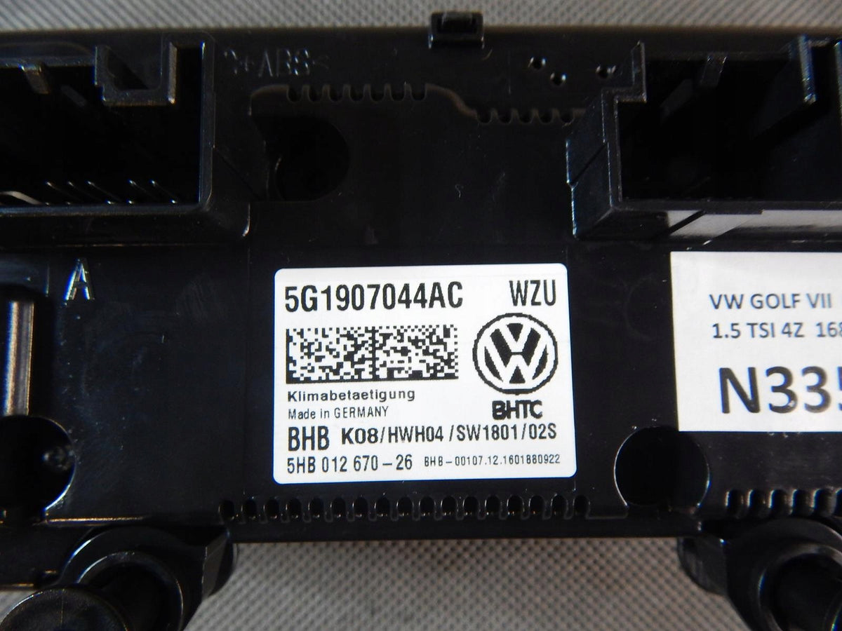 VW GOLF VII AIR CONDITIONING PANEL 5G1907044AC
