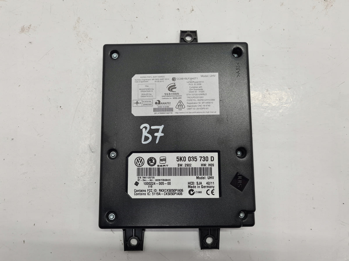 VW PASSAT B7 BLUETOOTH MODULE 5K0035730D